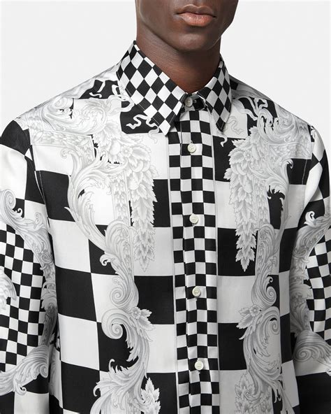 vintage versace medusa silk shirt|medusa contrasto silk shirt.